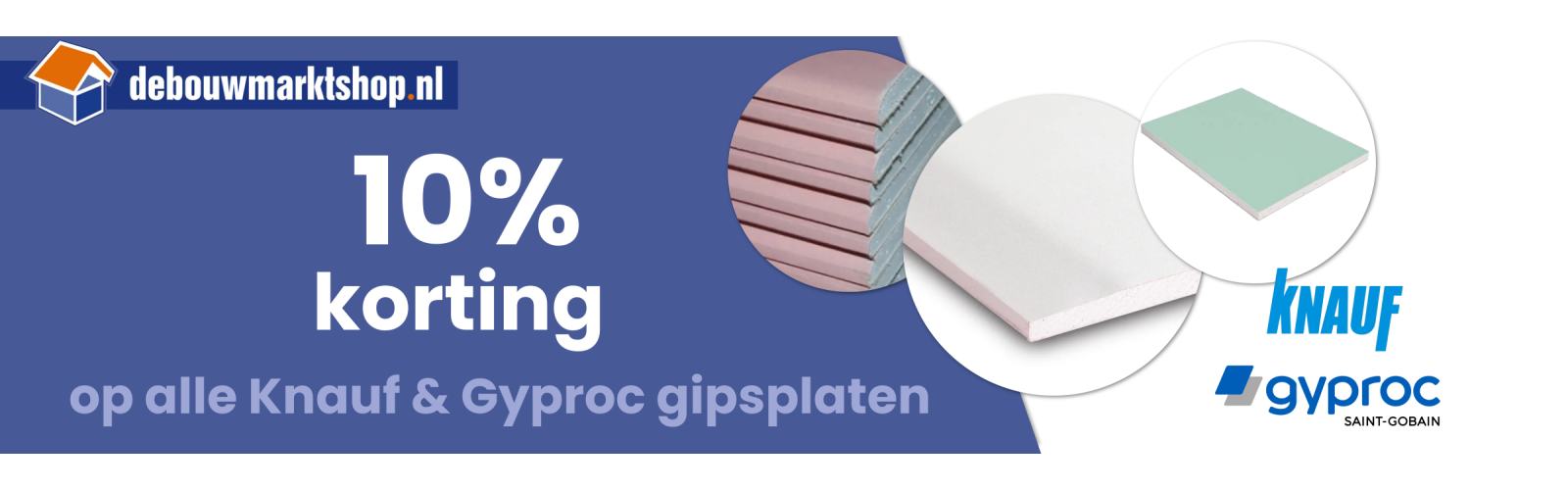Korting op Gyproc & Knauf gipsplaten - Stapelen maar